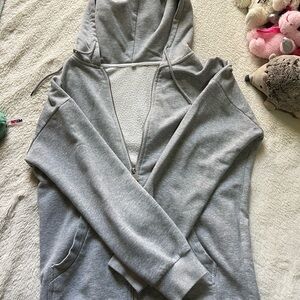 Gray Zip-Up Hoodie